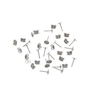 Vaessen Creative • oorstekers 6mm 18pcs zilver