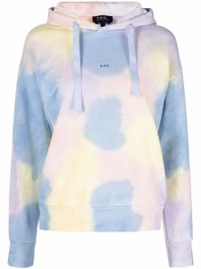 A.P.C. hoodie Jeanne à imprimé tie-dye - Bleu