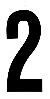 Metafranc Plakcijfer 100Mm Zwart 2 - WU0510720