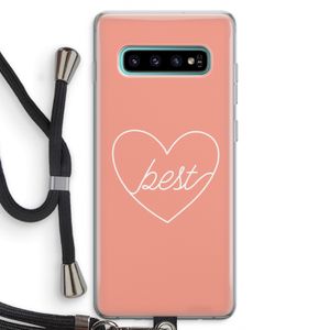 Best heart: Samsung Galaxy S10 Plus Transparant Hoesje met koord