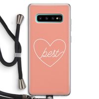 Best heart: Samsung Galaxy S10 Plus Transparant Hoesje met koord