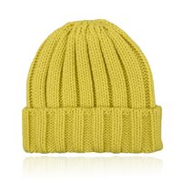 LGT JWLS Grofgebreide Dames Beanie met Omslagrand - Geel - thumbnail