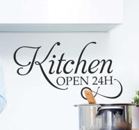 Kitchen 24h muursticker