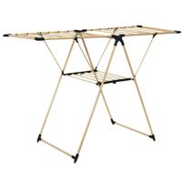 Wasrek/droogrek - houtkleur - metaal - 155 x 61 x 99 cm - ophangen