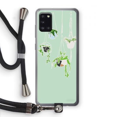 Hang In There: Samsung Galaxy A31 Transparant Hoesje met koord