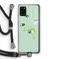 Hang In There: Samsung Galaxy A31 Transparant Hoesje met koord