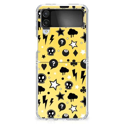 Silicone Back Case Samsung Galaxy Z Flip 4 Punk Geel Silicone Back Case Samsung Galaxy Z Flip 4 Punk Geel