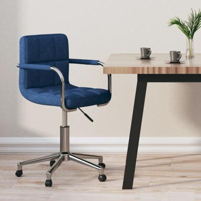 Kantoorstoel draaibaar stof blauw