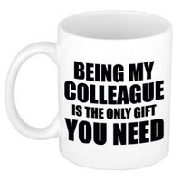 Colleague the only gift you need koffie mok / beker - wit - cadeau collega - 300 ml   - - thumbnail