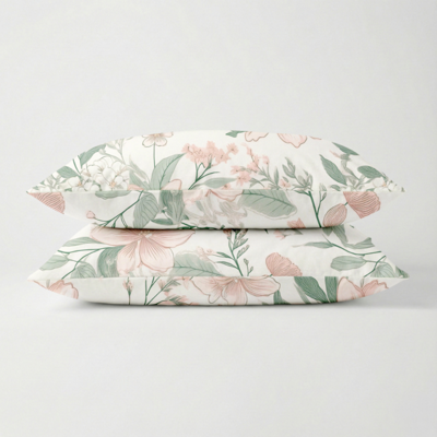 2-PACK: Kussenslopen - Pink Blossom - Dekbed-Discounter.nl