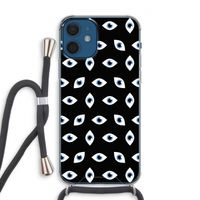 Eyes pattern: iPhone 12 Transparant Hoesje met koord