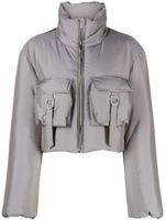 Blumarine doudoune à coupe crop - Gris