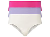 esmara 3 dames hipsters (M (40/42), Roze/paars/wit)