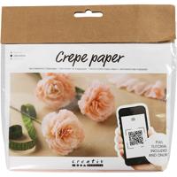 Creativ Company Mini hobbyset crêpepapier, anjers, crêpe-verhouding: 180%, 105 gr, 1 doos