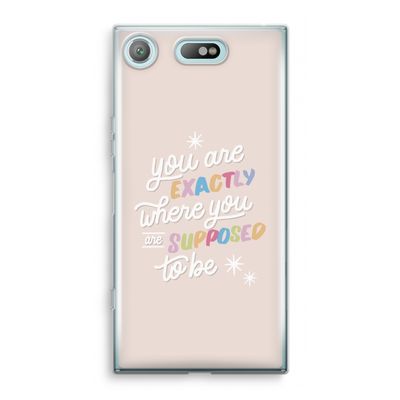 Right Place: Sony Xperia XZ1 Compact Transparant Hoesje