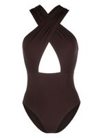 Ulla Johnson maillot de bain Keiran à col v profond - Marron