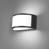 Norton LED wandlamp Diffuus - E27 Fitting - Moderne muurlamp max. 18 Watt - IP54 voor binnen en buiten - Dubbelzijdig - Zwart voor binnen en buiten - thumbnail