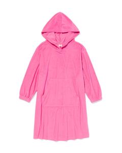 HEMA Kinder Poncho Badstof Maat 98-128 (roze)