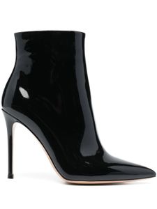 Gianvito Rossi bottines en cuir à fini verni 110 mm - Noir