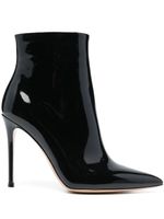 Gianvito Rossi bottines en cuir à fini verni 110 mm - Noir