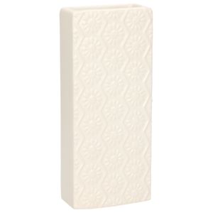 Waterverdamper - creme wit - keramiek - 400 ml - radiatorbak luchtbevochtiger - 7,4 x 17,7 cm