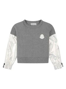 Moncler Enfant logo-patch panelled tracksuit set - Gris