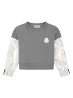 Moncler Enfant logo-patch panelled tracksuit set - Gris - thumbnail