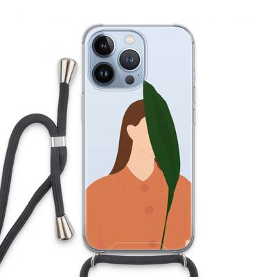 Leaf: iPhone 13 Pro Transparant Hoesje met koord