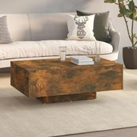 Salontafel 85x55x31 cm bewerkt hout gerookt eikenkleurig