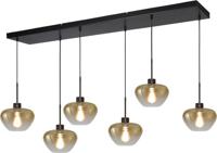 Masterlight 6-lichts hanglampGenua zwart met goud glas Ø 24cm - 2971-05-05-130-25624