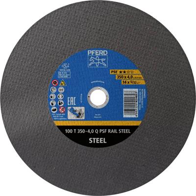PFERD TOOLS 100T 350-4,0 Q PSF RAIL STEEL/25,4 73001230 Doorslijpschijf 350 mm 10 stuk(s) Staal