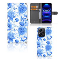 Hoesje voor Xiaomi Poco X5 Pro | Note 12 Pro 5G Flowers Blue