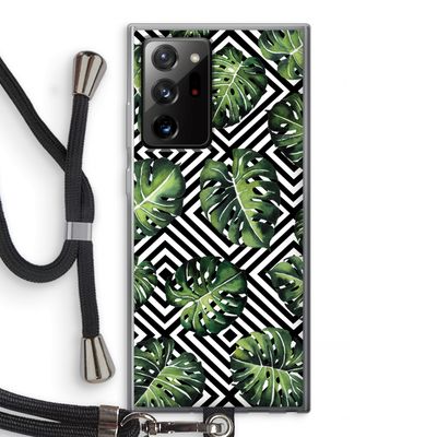 Geometrische jungle: Samsung Galaxy Note 20 Ultra / Note 20 Ultra 5G Transparant Hoesje met koord