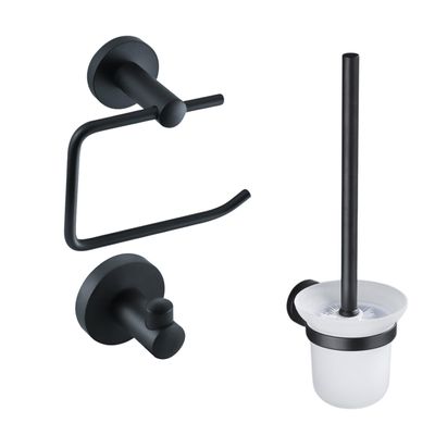 Fortifura Calvi Toiletset 3-delig mat zwart SW639932 - SW639936 - SW639933