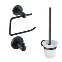 Fortifura Calvi Toiletset 3-delig mat zwart SW639932 - SW639936 - SW639933