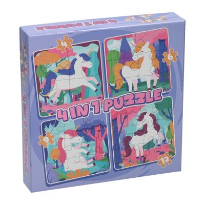 Wins Holland Legpuzzel 4in1 eenhoorn, 12st.
