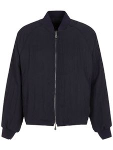 Giorgio Armani veste bomber à fermeture zippée - Bleu