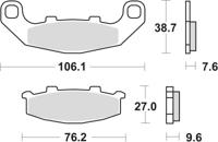 TRW remblokken "mcb 586" brake pad mcb 586 sv sintered metal