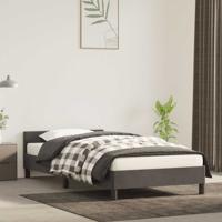 Bedframe zonder matras 80x200 cm fluweel donkergrijs - thumbnail