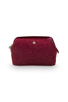 Pip Studio Toilettas Buidel Extra Groot Velvet Quiltey Days Rood