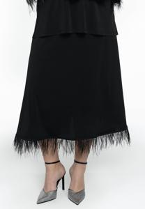 Yoek Rok met veren | Zwart | Maat 54/56