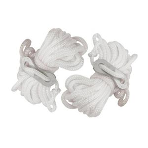 Scheerlijnen met gatspanners - set 4x stuks - wit - 3,5 meter