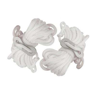 Scheerlijnen met gatspanners - set 4x stuks - wit - 3,5 meter