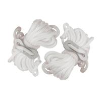Scheerlijnen met gatspanners - set 4x stuks - wit - 3,5 meter