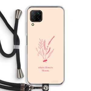 Where flowers bloom: Huawei P40 Lite Transparant Hoesje met koord