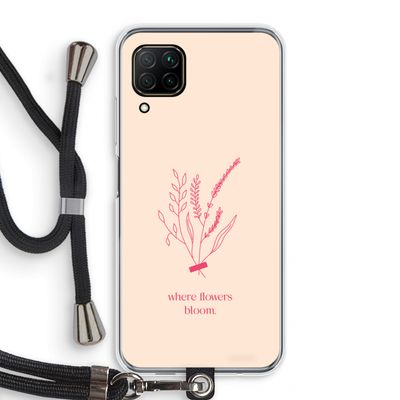 Where flowers bloom: Huawei P40 Lite Transparant Hoesje met koord