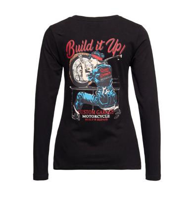 Queen Kerosin Built Up Longsleeve Shirt Black-S