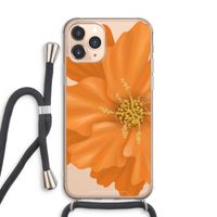 Orange Ellila flower: iPhone 11 Pro Max Transparant Hoesje met koord