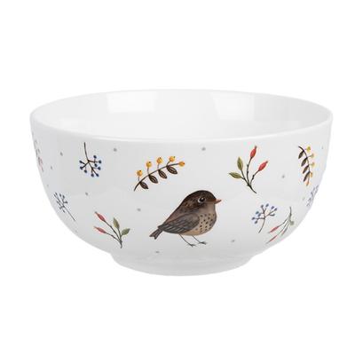 Soepkom Wit Keramiek Vogel 500ml