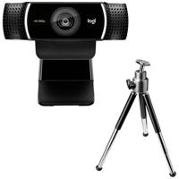 Logitech C922 Pro Stream Full HD-webcam 1920 x 1080 Pixel Standvoet, Klemhouder